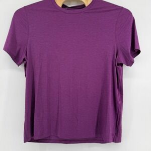 VRST Mens L Black Cherry Heather Moisture Wicking‎ Active Tee Shirt